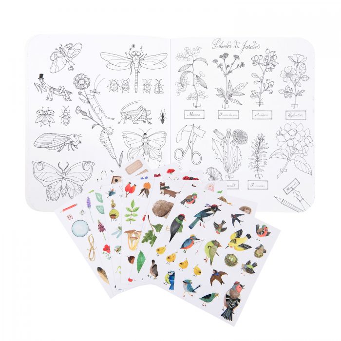  Le Botaniste Colouring Book With 145 Stickers - By Moulin Roty