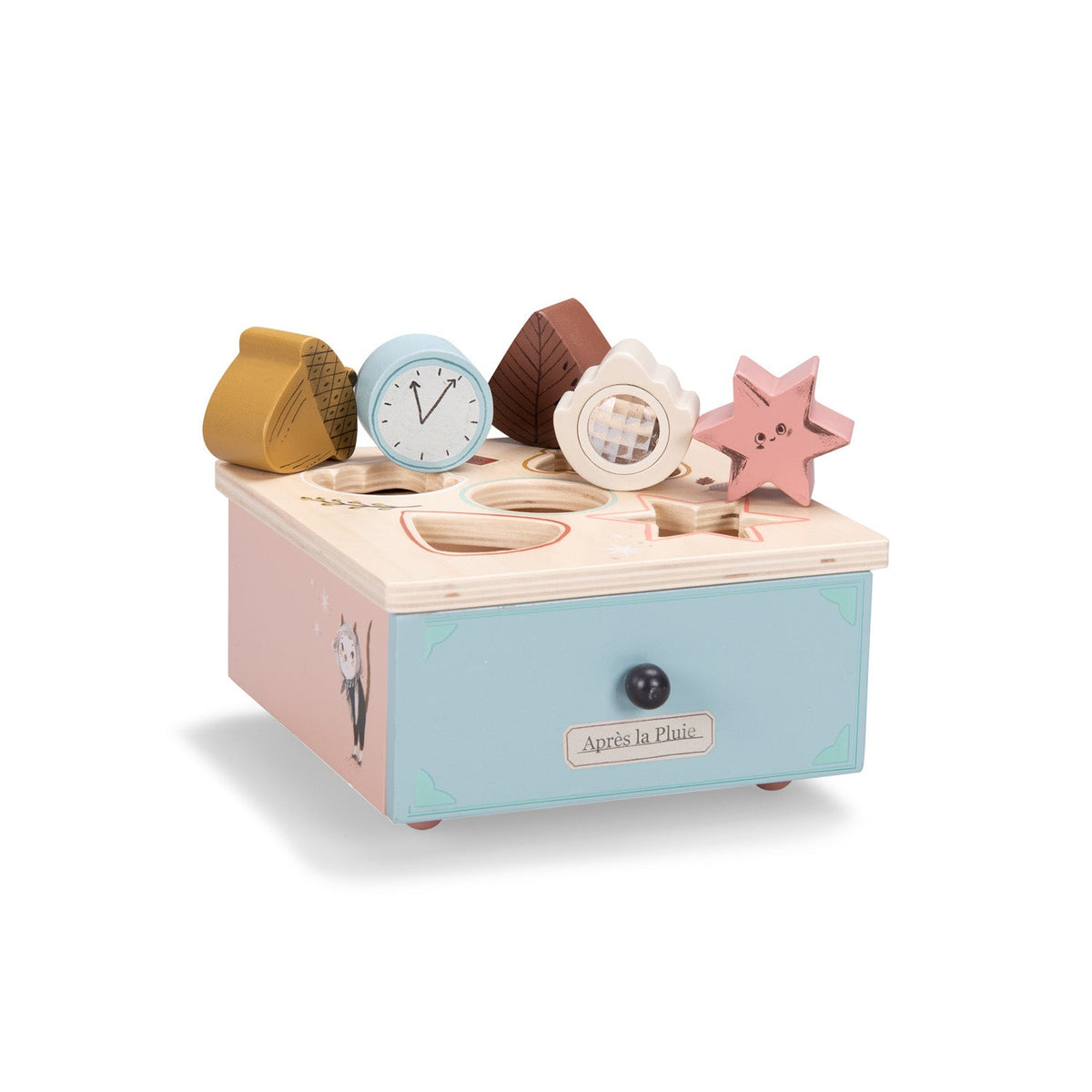 Moulin Roty Apres La Pluie Shape Sorter Box