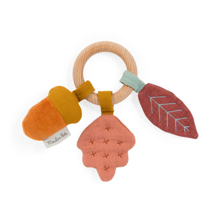  Wooden Oak Tree Ring Rattle By Moulin Roty