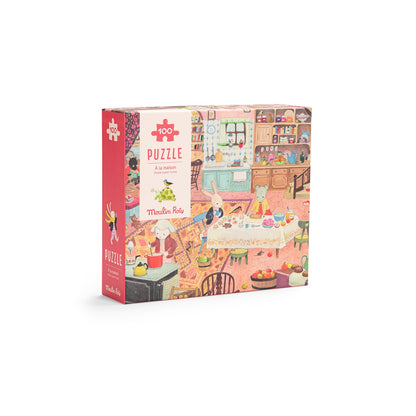 Moulin Roty La Grande Famille Puzzle - A La Maison (100 Pieces)