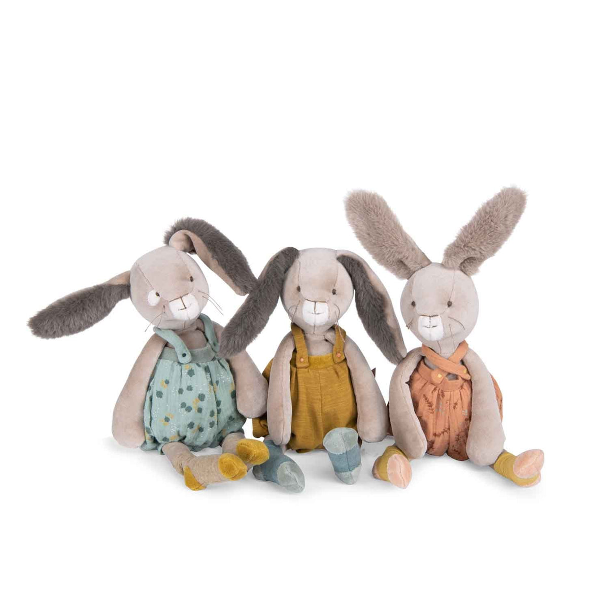  Large Clay Rabbit Soft Toy By Moulin Roty - Trois Petits Lapins