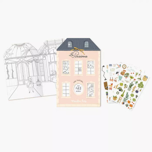  Les Pariesiennes Colouring Book With 145 Stickers - By Moulin Roty