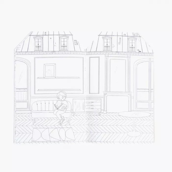  Les Pariesiennes Colouring Book With 145 Stickers - By Moulin Roty