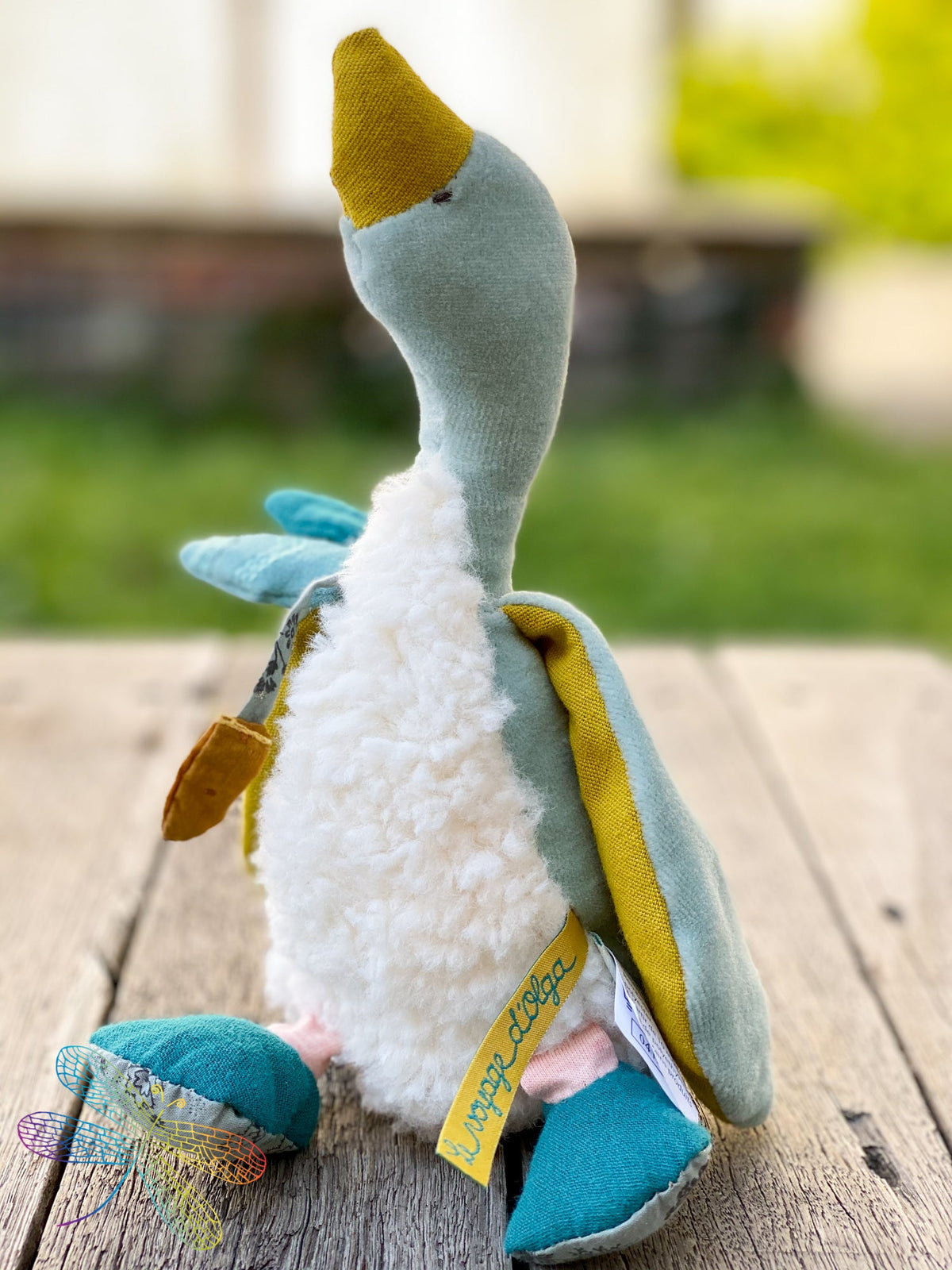  Moulin Roty Le Voyage D'Olga Plumette - (blue Goose) Soft Toy