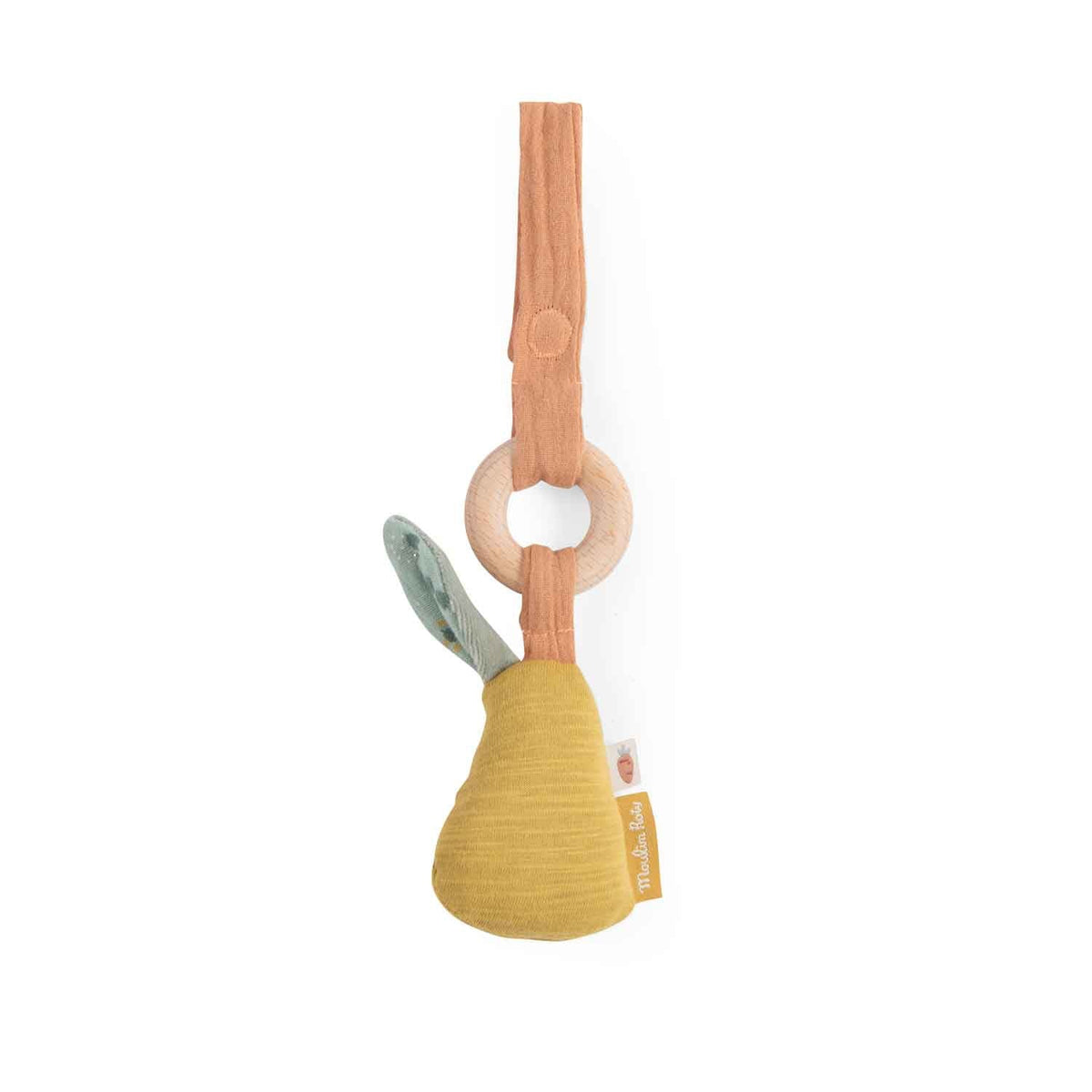  Trois Petits Lapins Pear Teething Rattle By Moulin Roty