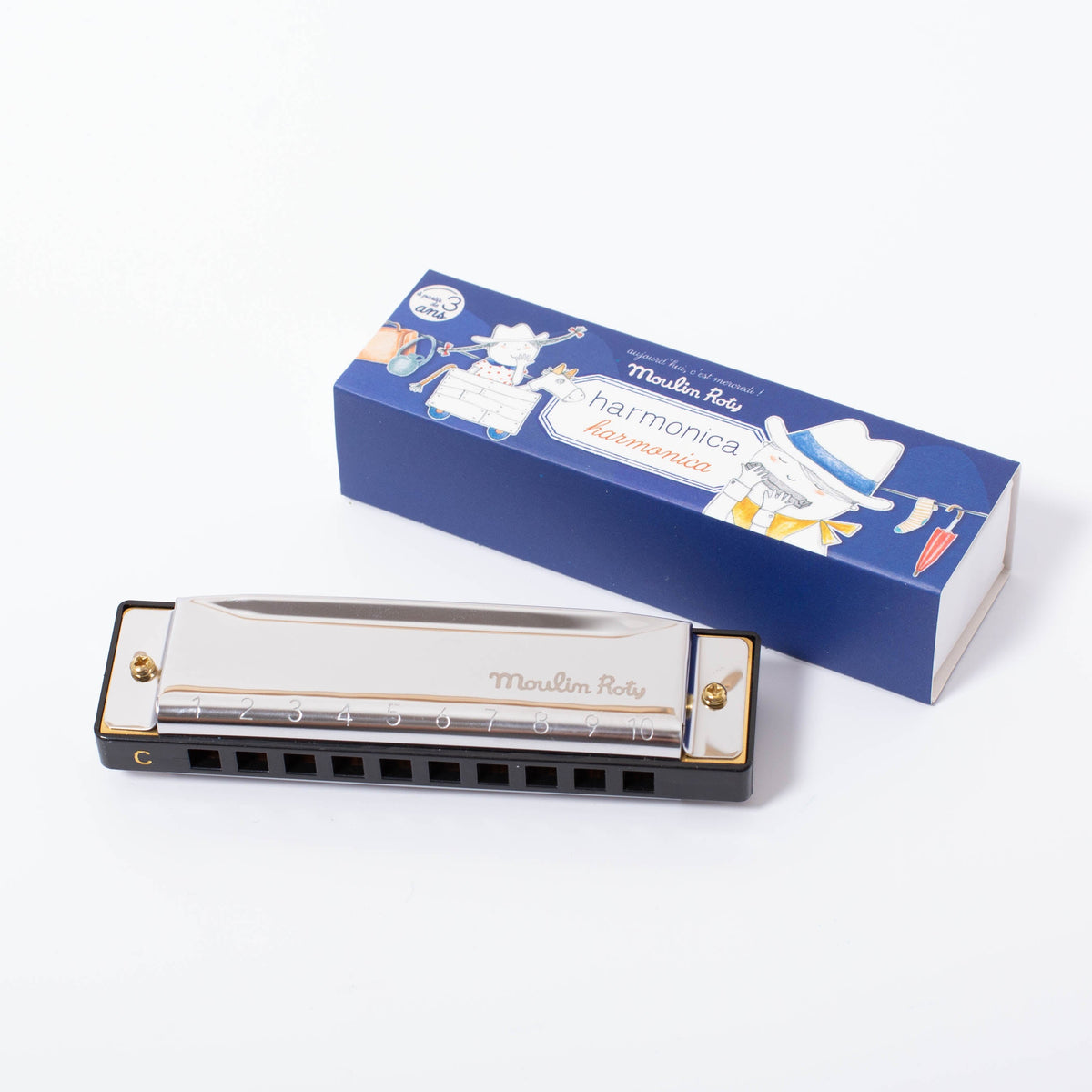 Moulin Roty Silver Harmonica