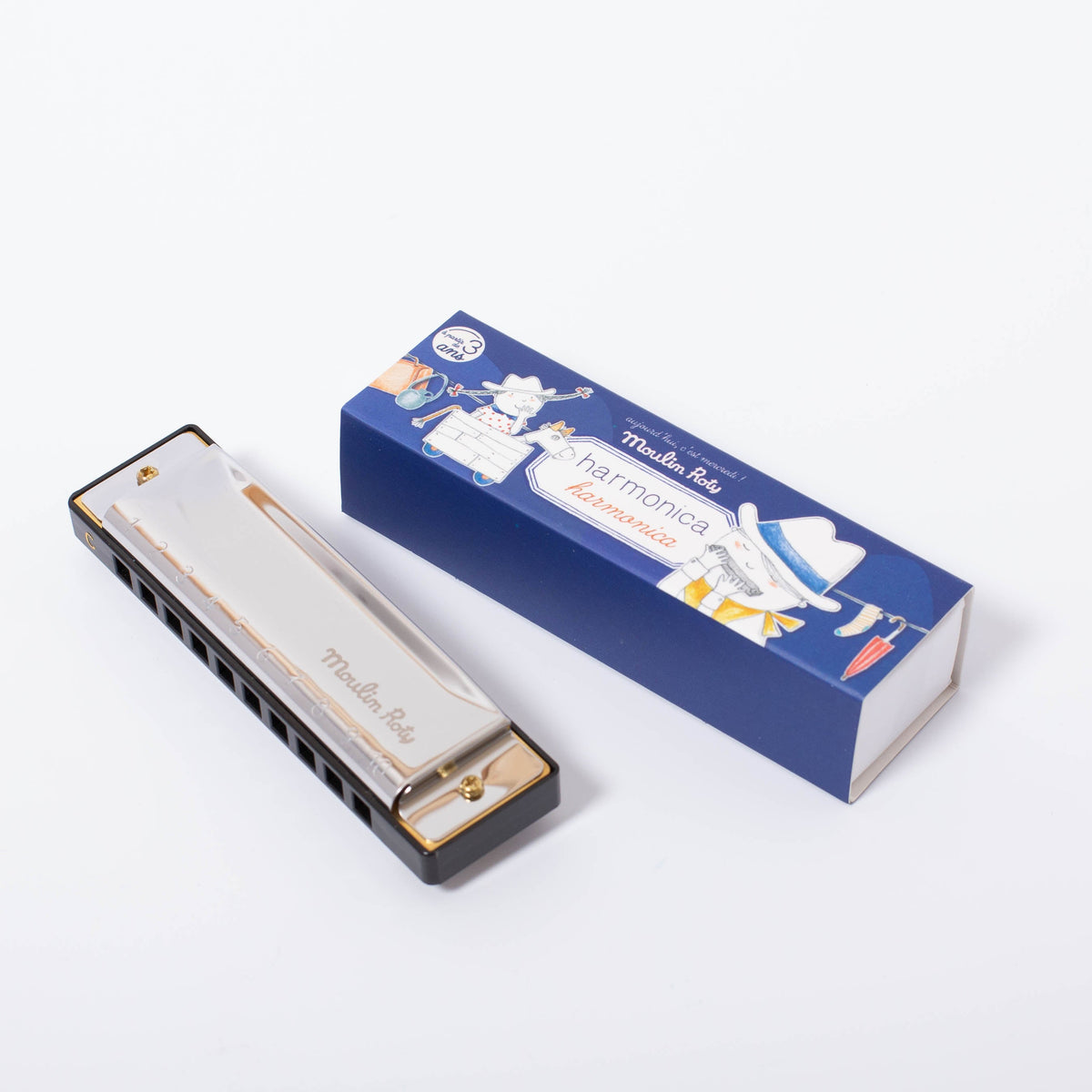 Moulin Roty Silver Harmonica